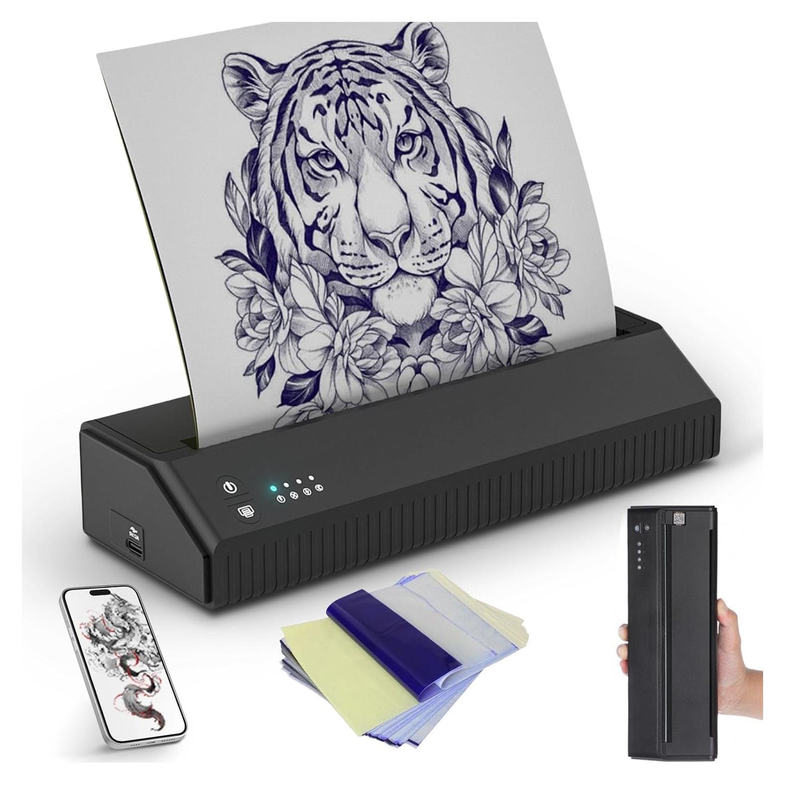 Impresora de Plantillas de Tatuajes Yuelong Portátil 2500mAh