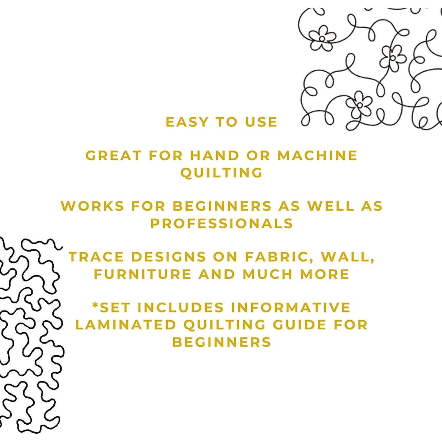 Plantillas de acolchado Trendzeen - 2 piezas Stipple 29.2 cm