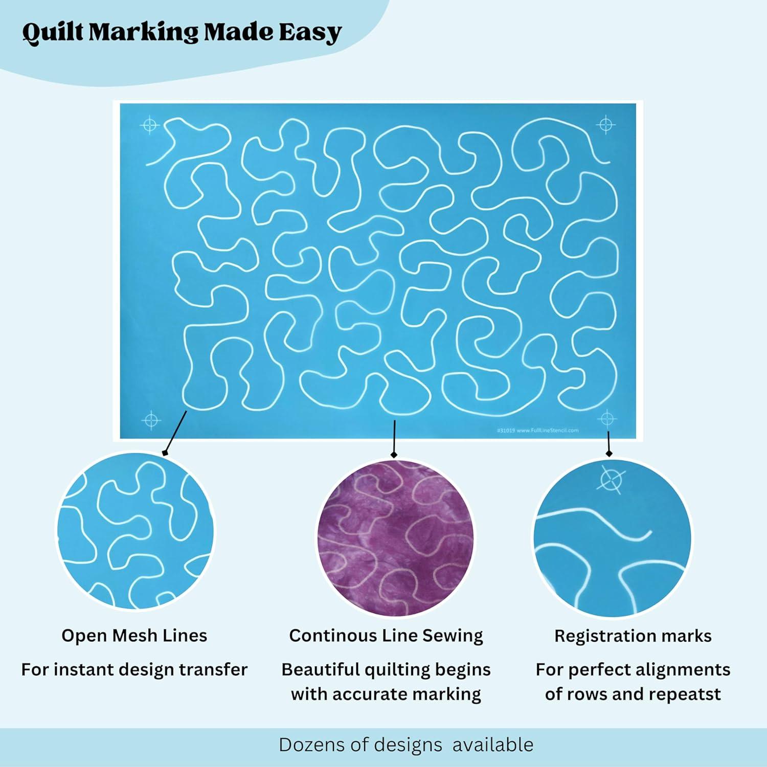 Plantilla de Acolchado Punteado Hancy Creations 30.5x25.4cm