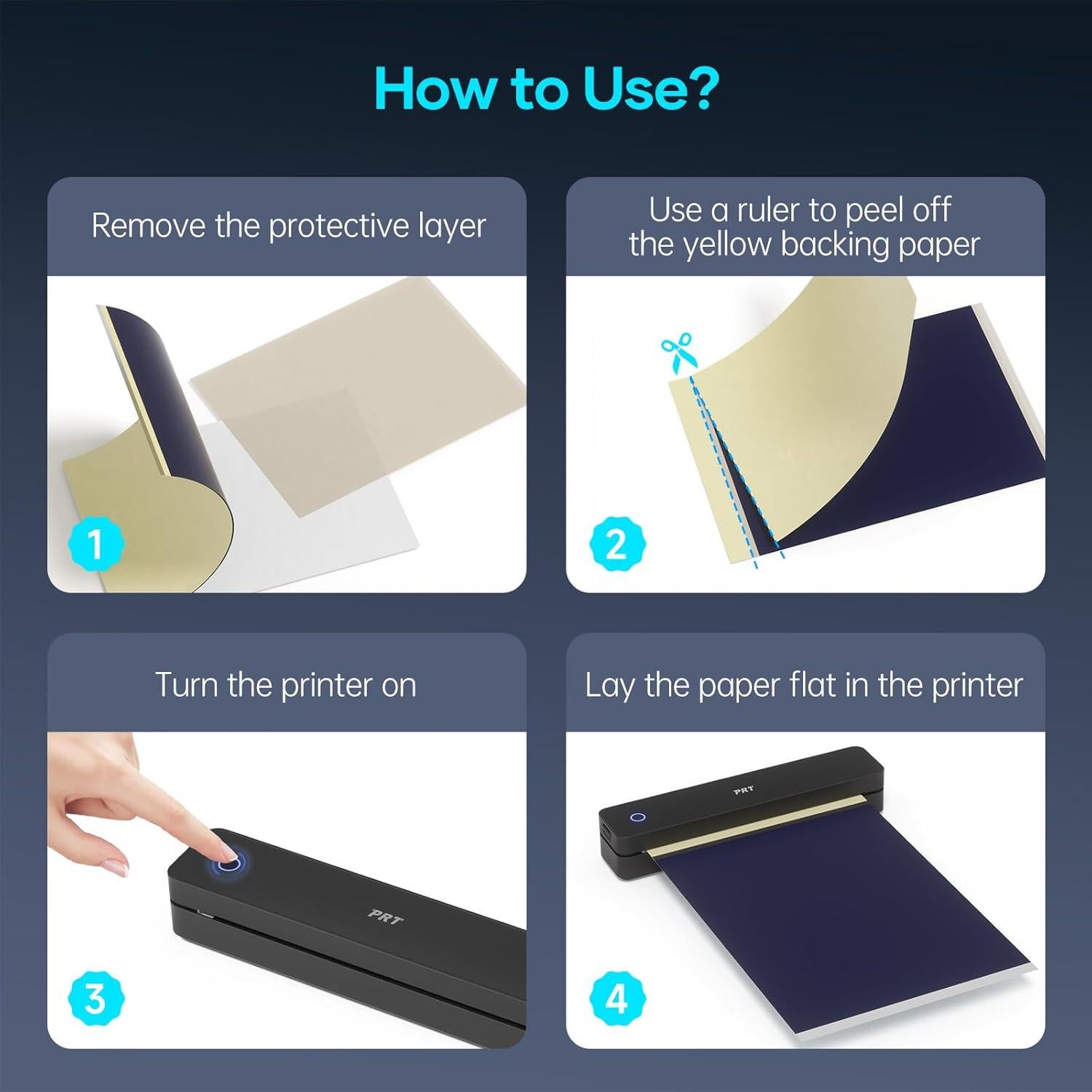 Impresora de Plantillas de Tatuajes Inalámbrica PRT MT660 - 10 Hojas