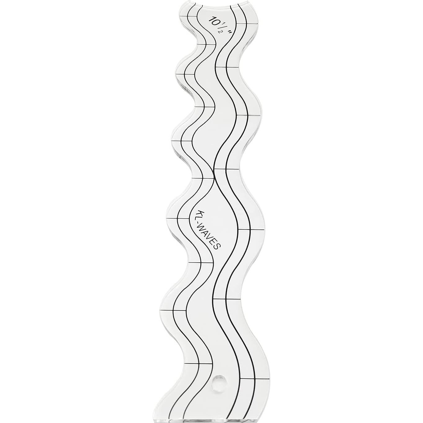 Plantilla de Acolchado YICBOR Wave Edge 27x5.2cm Acrílico