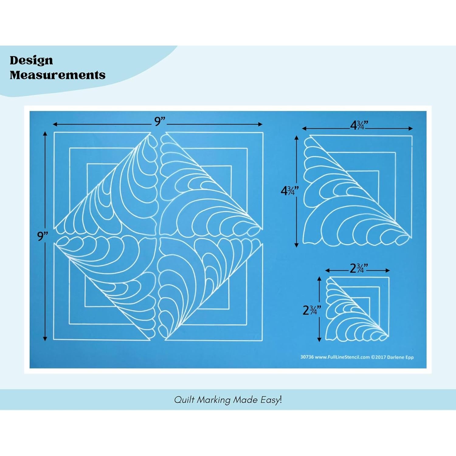 Plantilla de Acolchado Hancy Creations - Cabaña de Regalo 22.86 cm