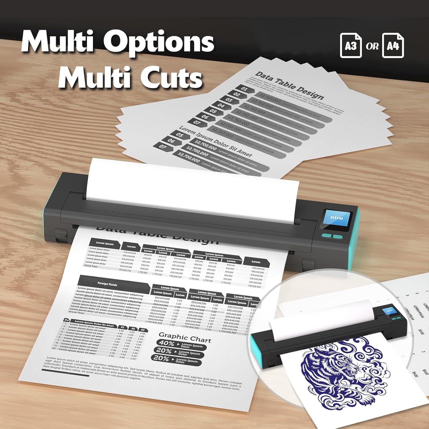 Impresora Térmica de Tatuajes INKCHUM XR3 Naranja con 10 Papeles