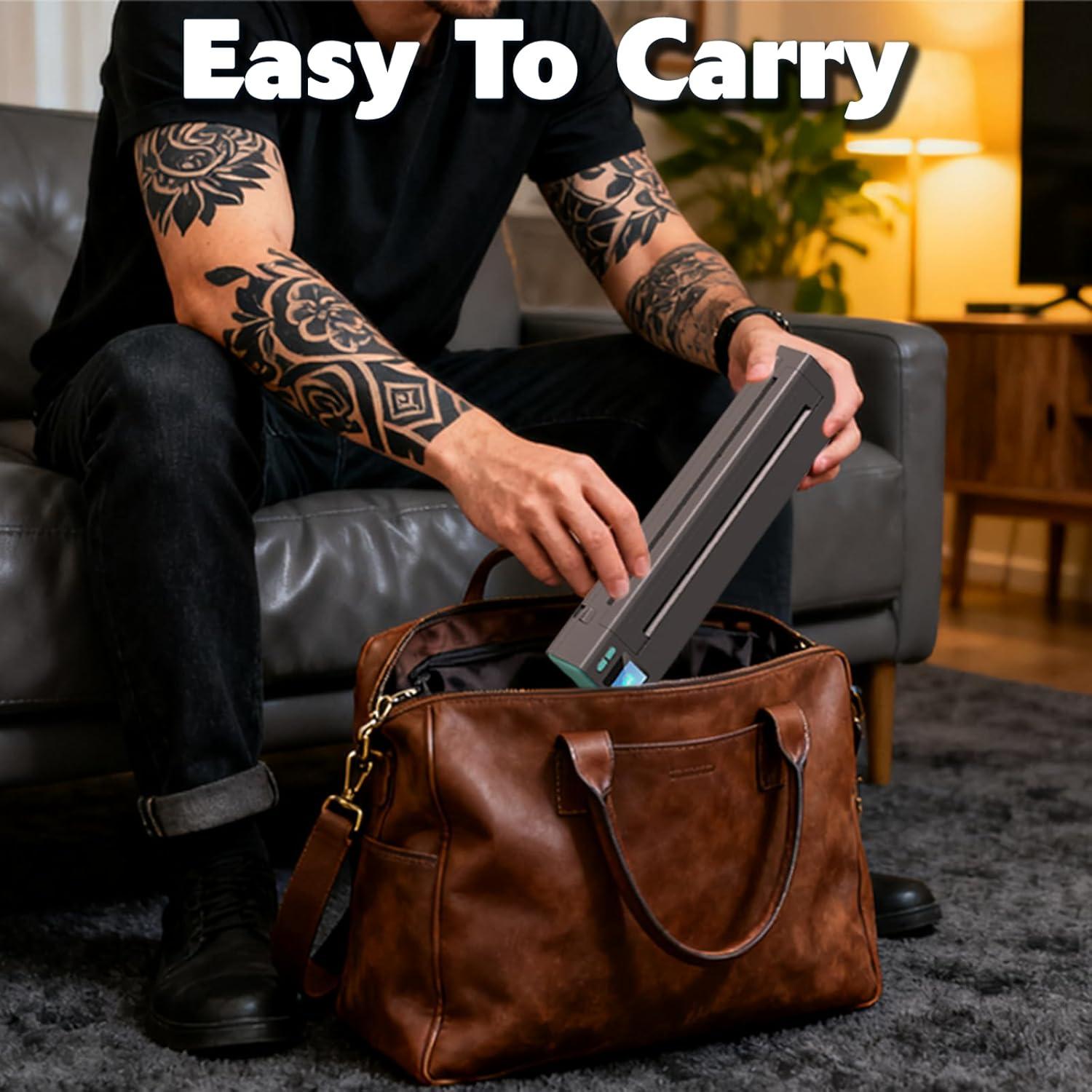 Impresora Térmica de Tatuajes INKCHUM XR3 Naranja con 10 Papeles