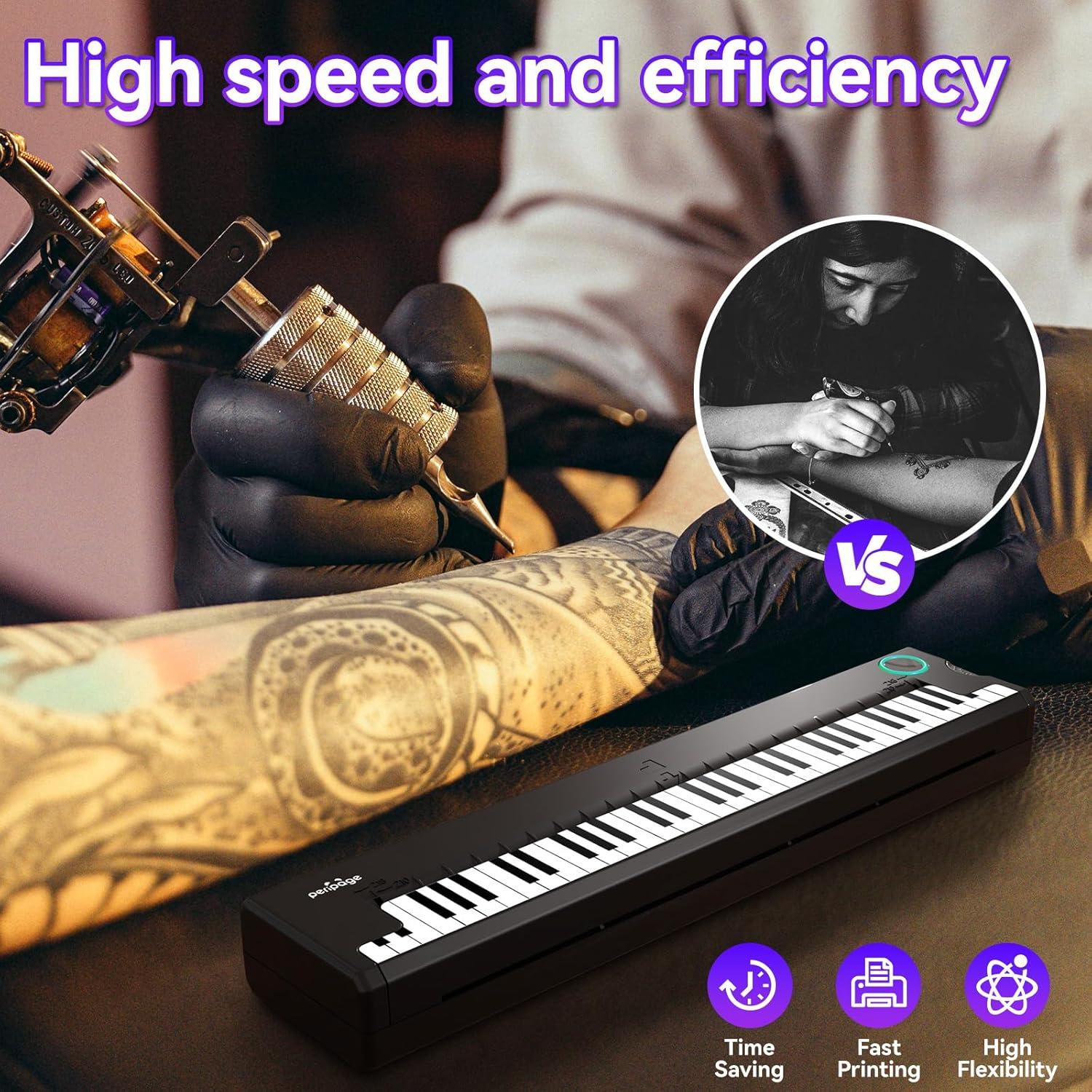 Impresora de Plantillas de Tatuaje Inalámbrica PeriPage P90-Pino