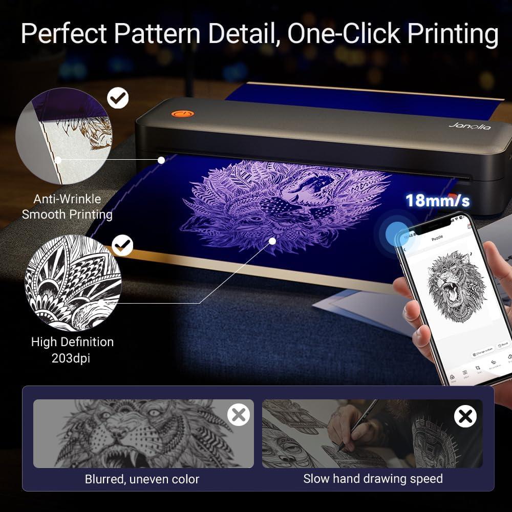 Impresora de Plantillas de Tatuajes Inalámbrica Janolia A4