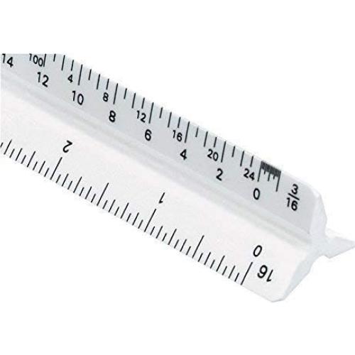 Regla Triangular ALVIN 30 cm Modelo 110P Plástico Transparente