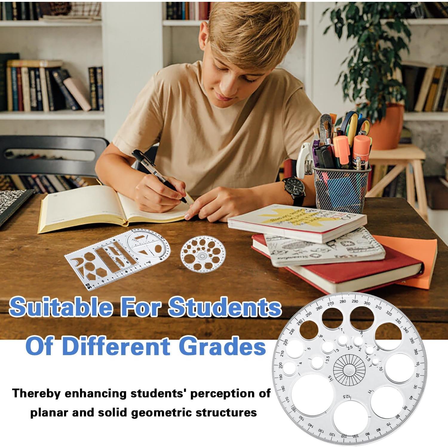 Conjunto de Reglas Geométricas Multifuncionales Bntyok 4 Piezas