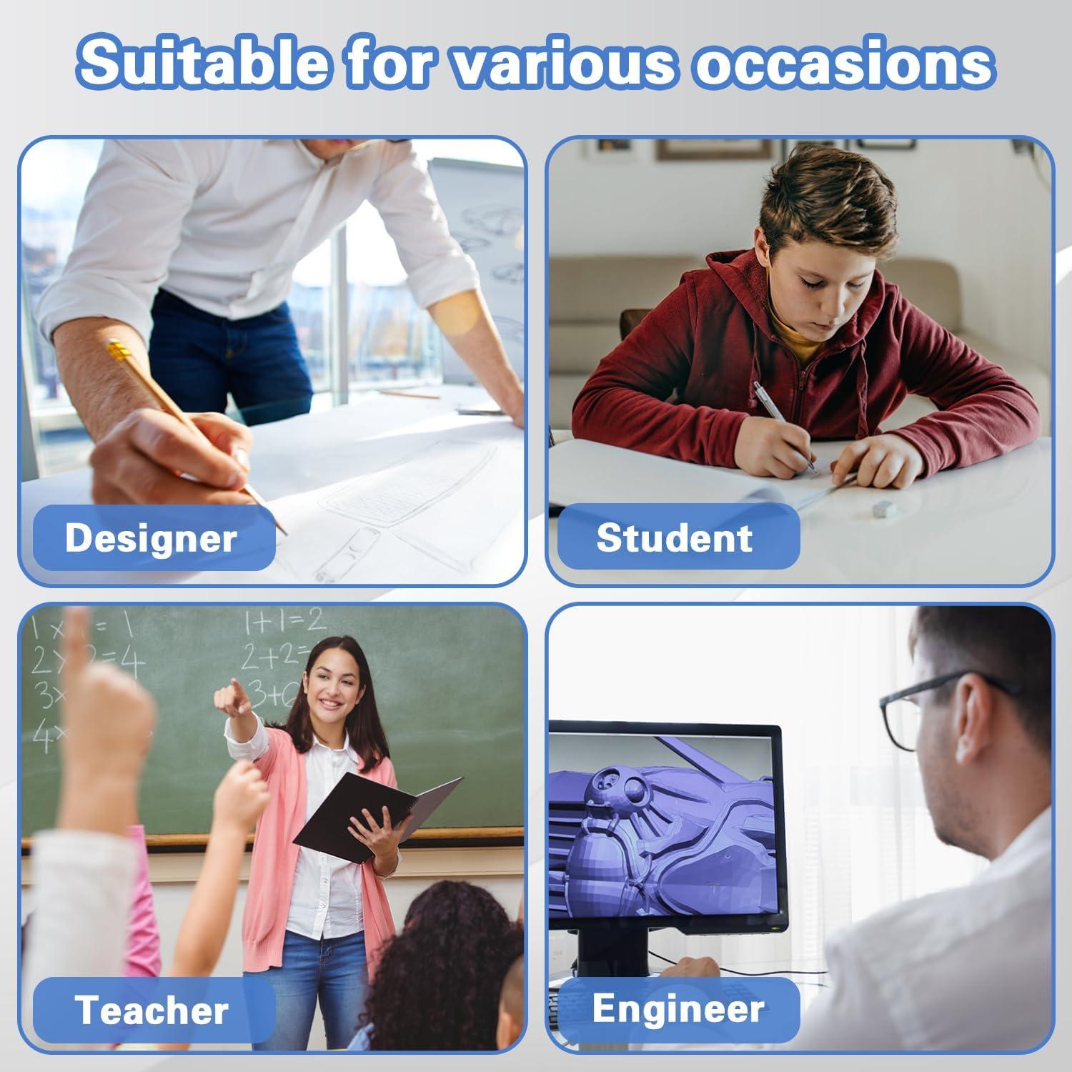 Conjunto de Reglas Geométricas Multifuncionales Bntyok 4 Piezas