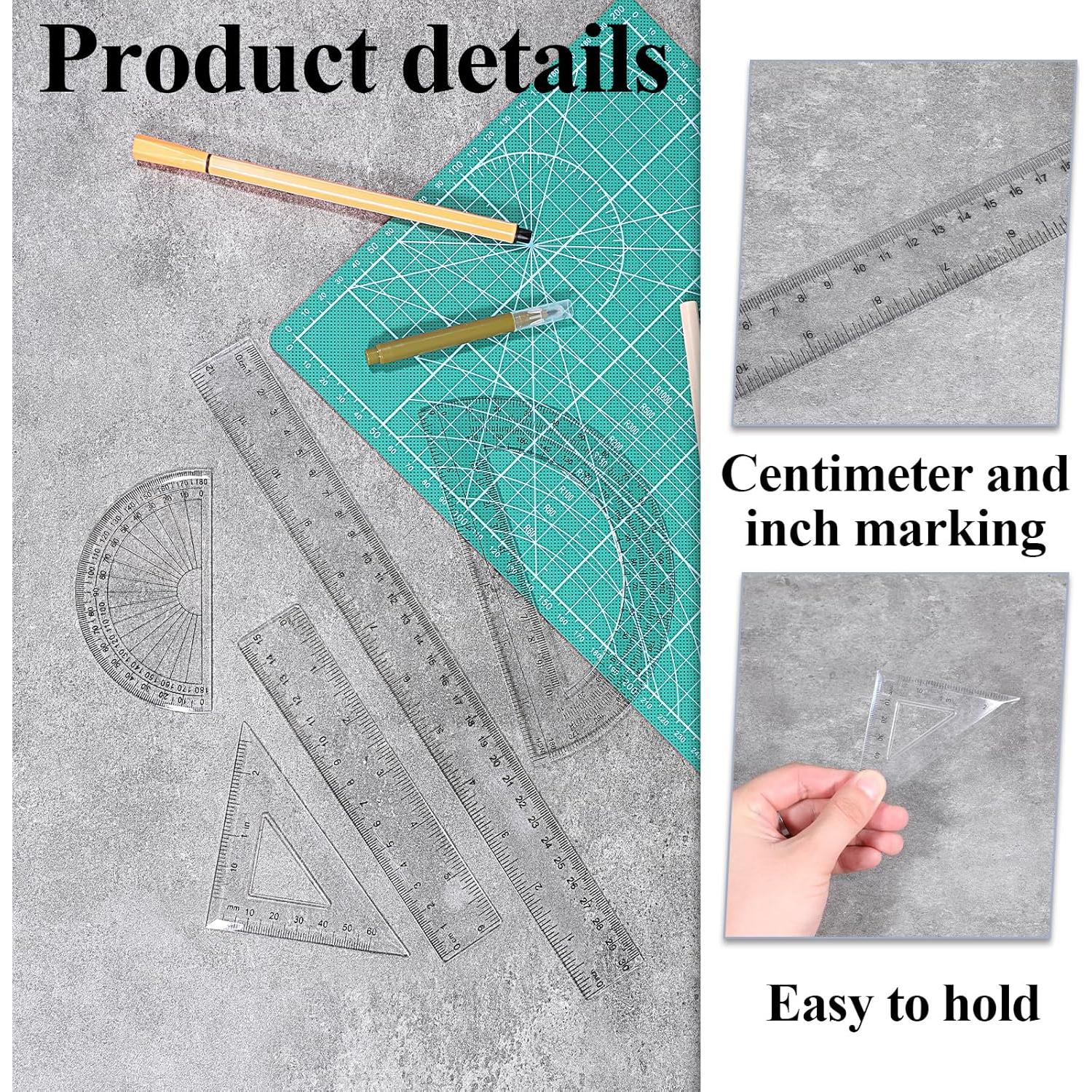 Juego de Reglas Transparentes 6 PCS - Yuomeaz - Medición Precisa