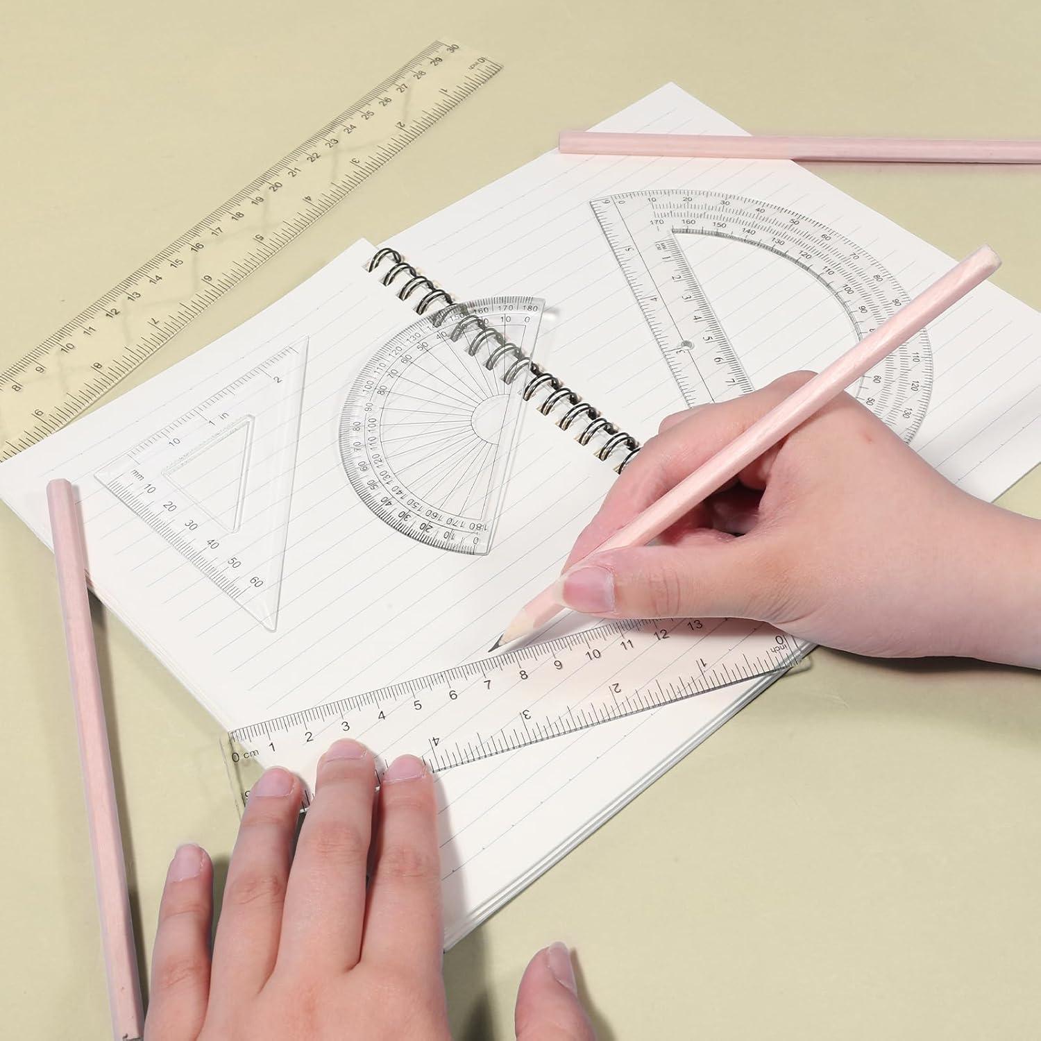 Juego de Reglas Transparentes 6 PCS - Yuomeaz - Medición Precisa