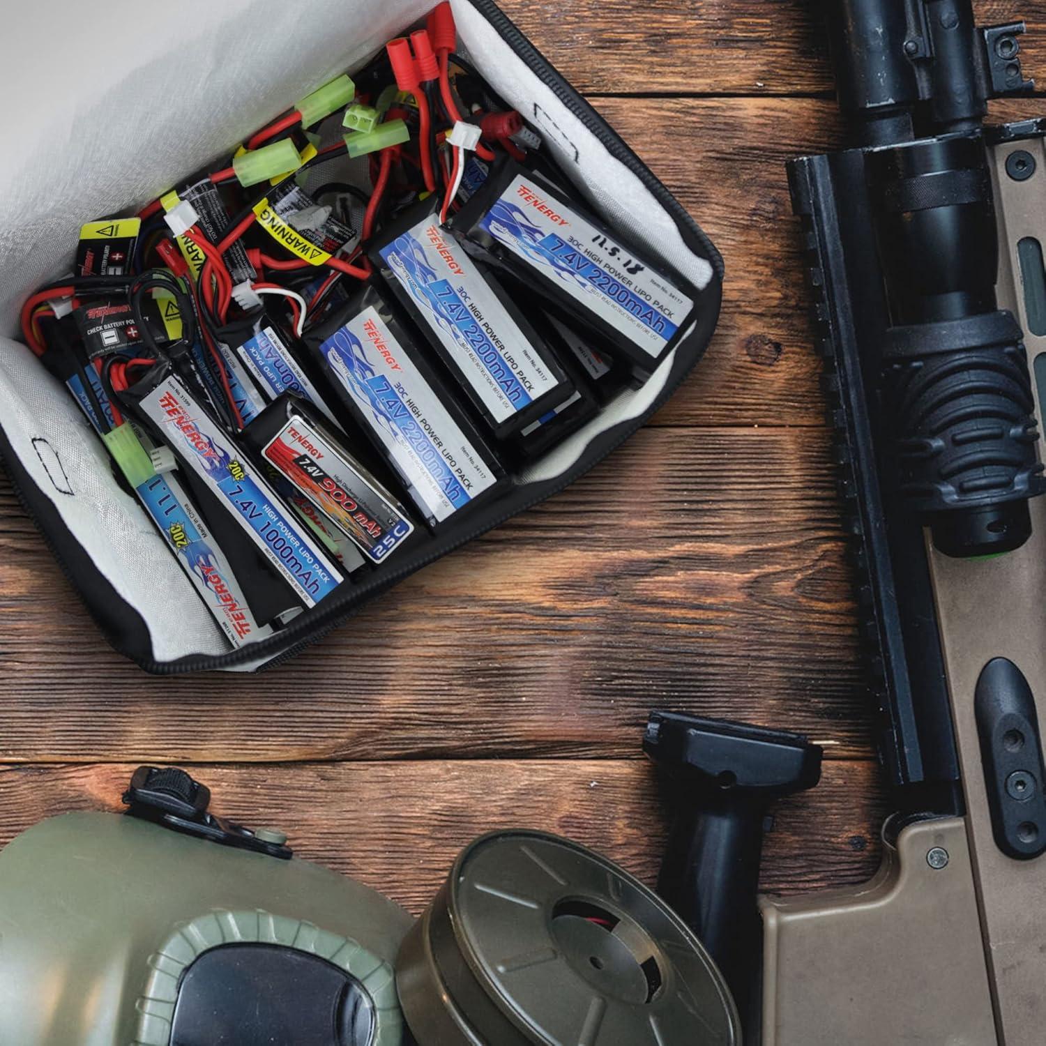 Bolsa Ignífuga Tenergy para Cargar Baterías LiPO 21.5x16.5 cm