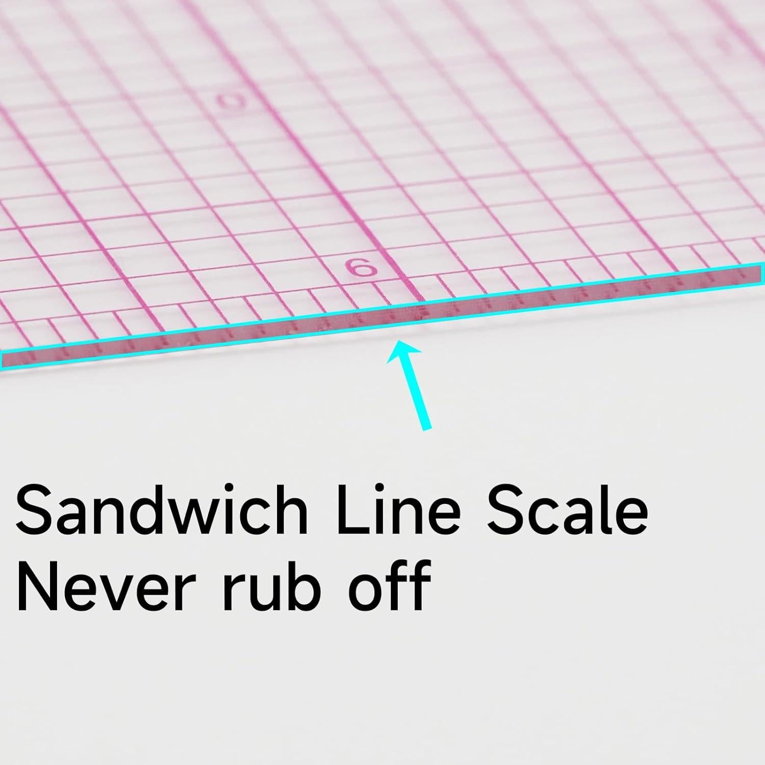 Regla de Costura YLaziion 30.48 cm Transparente Flexible
