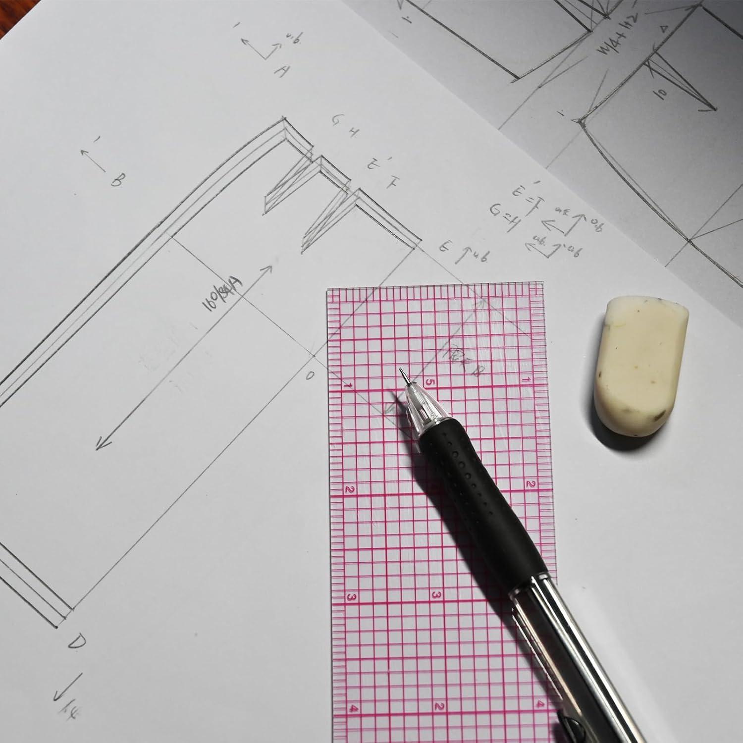 Regla de Costura YLaziion 30.48 cm Transparente Flexible