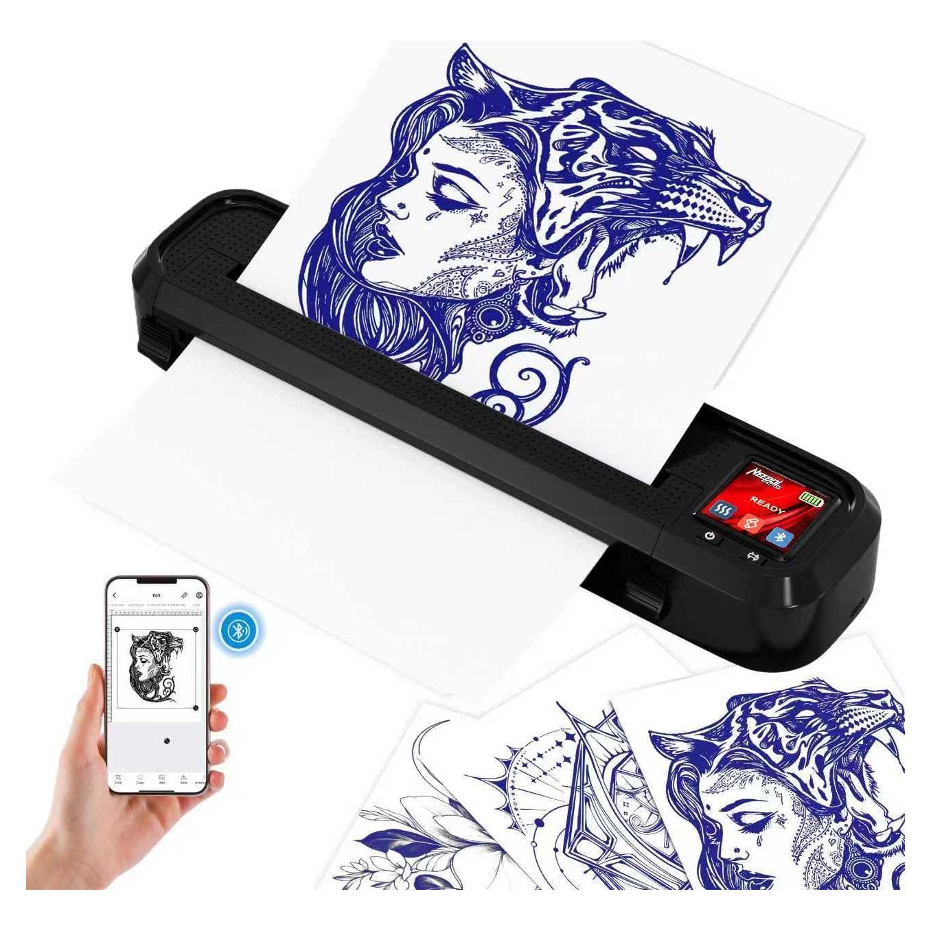 Impresora de Plantillas de Tatuaje Neebol MHT-500 Inalámbrica