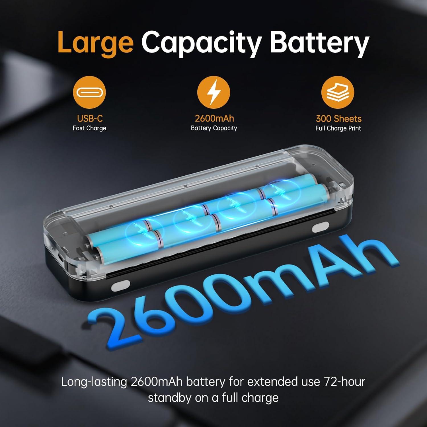 Impresora Térmica Mini Inalámbrica XWKOXWK C80 para Viajes