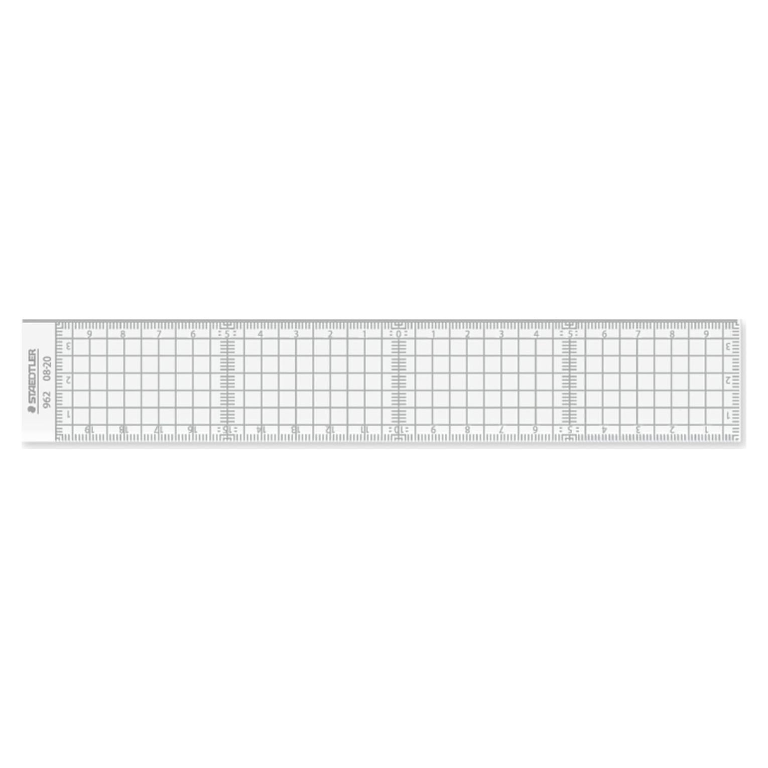 Regla Cuadrada de Corte STAEDTLER 962 20 cm con Borde Inoxidable