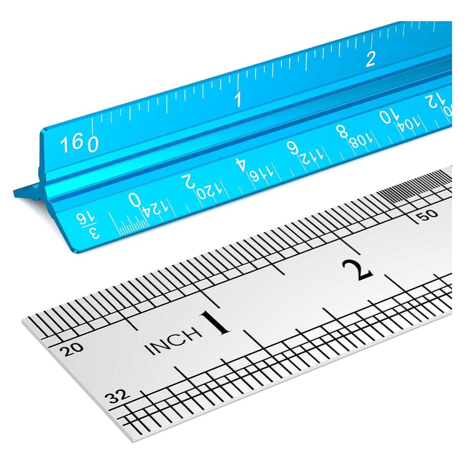Regla de Escala Arquitectónica THLHKD 30.48 cm Aluminio Azul