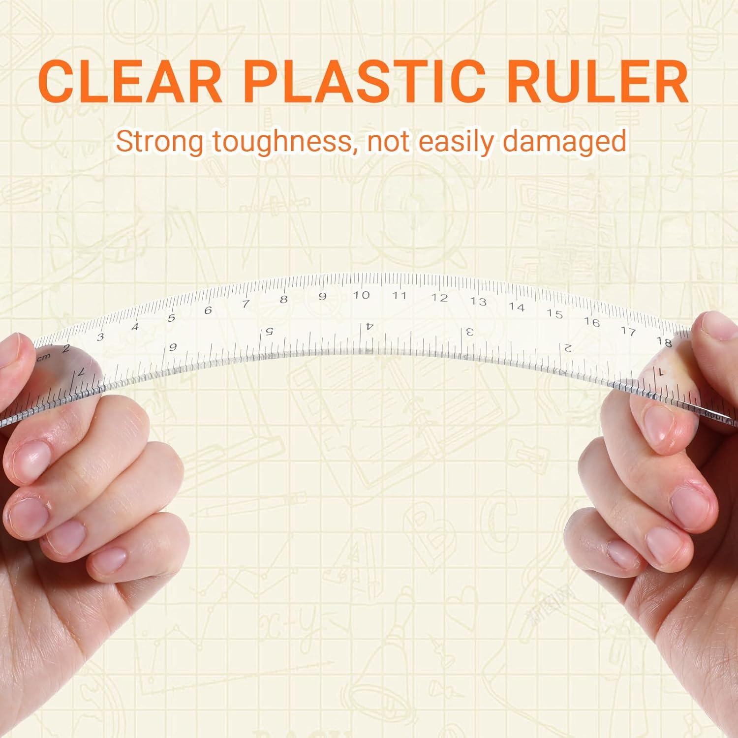 Juego de 3 Reglas Transparentes 15cm 20cm 30cm Apausvcm