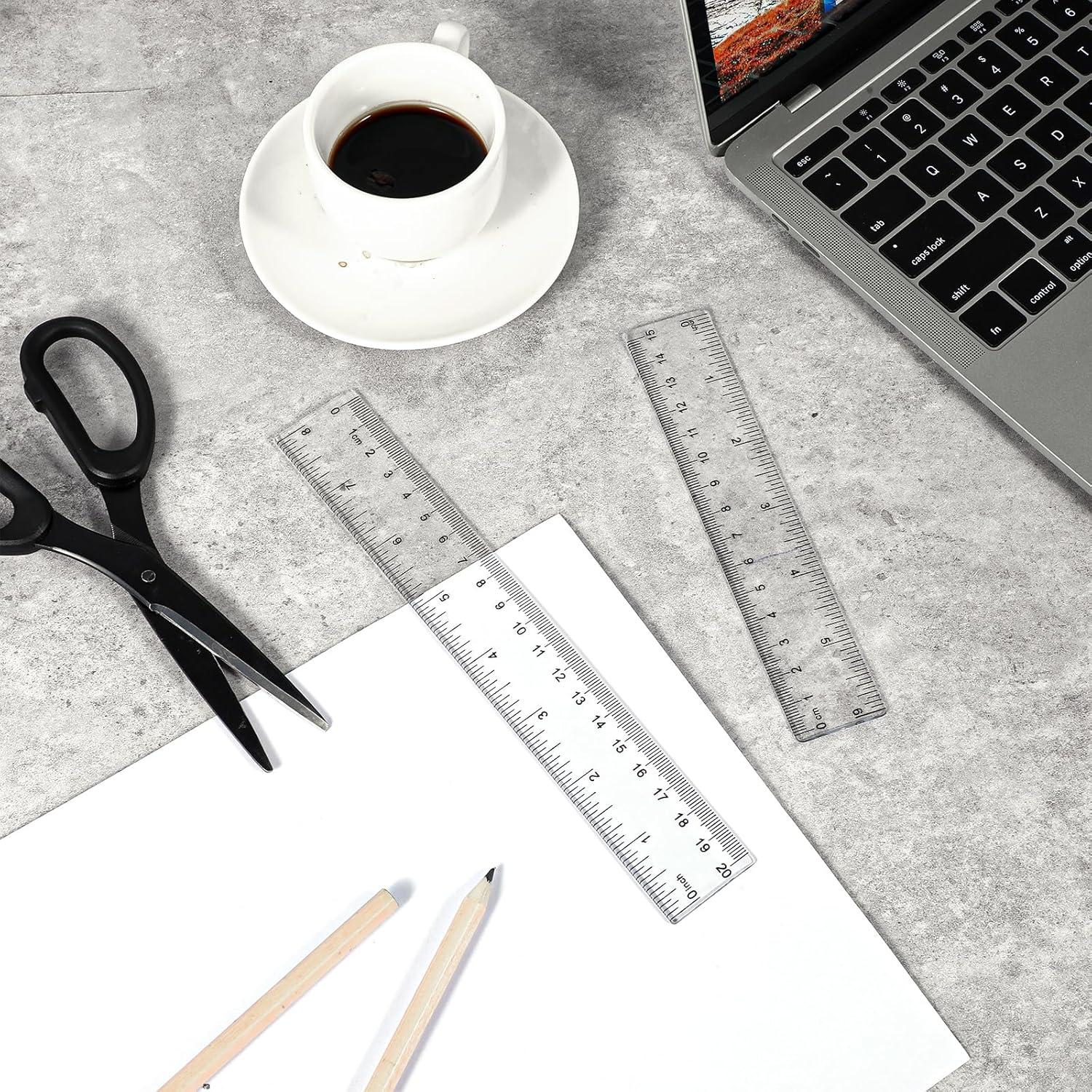 Juego de 3 Reglas Transparentes 15cm 20cm 30cm Apausvcm