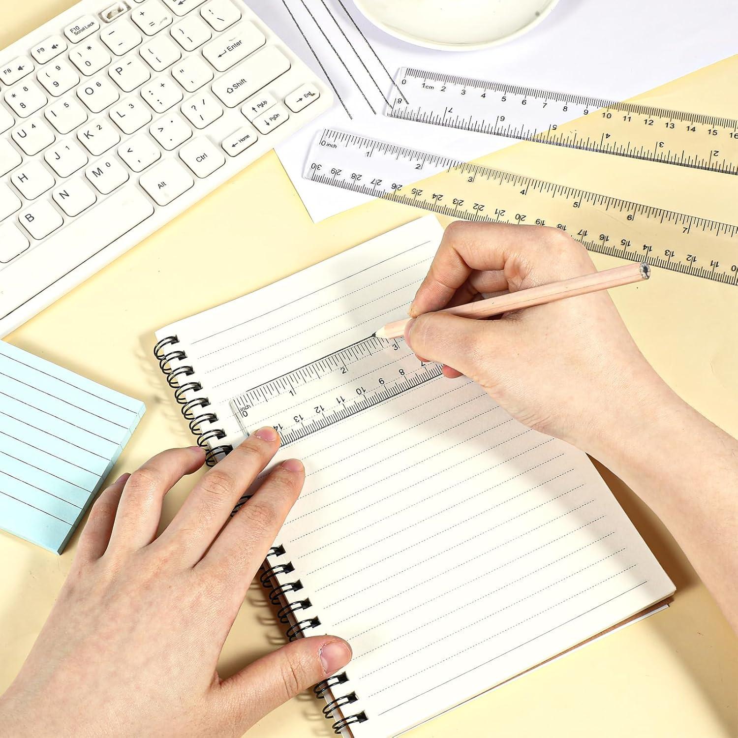 Juego de 3 Reglas Transparentes 15cm 20cm 30cm Apausvcm