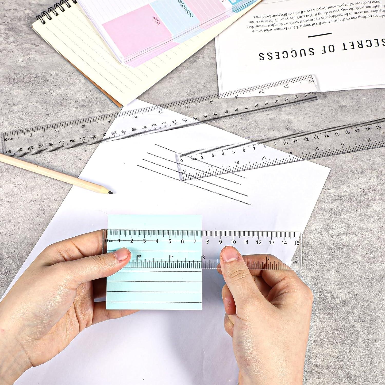 Juego de 3 Reglas Transparentes 15cm 20cm 30cm Apausvcm