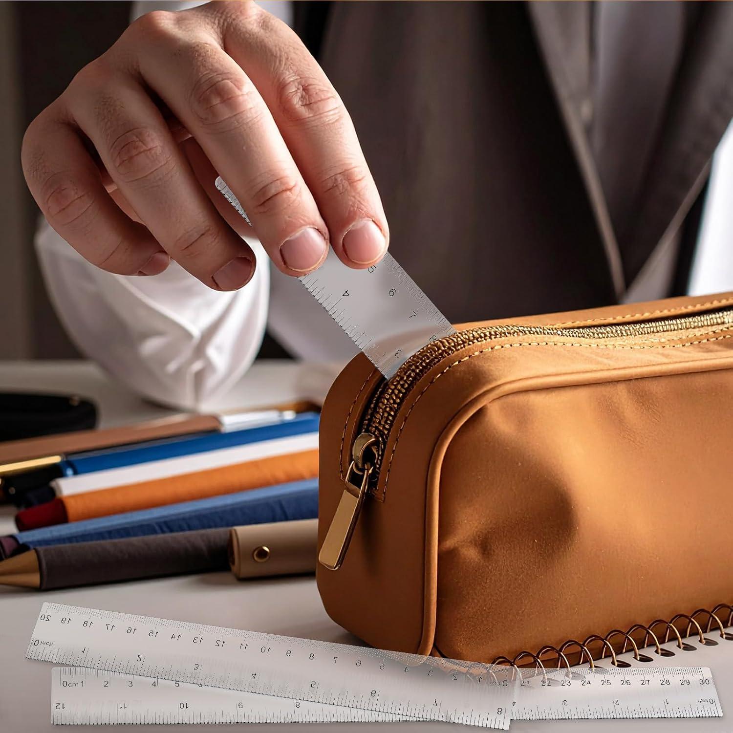 Juego de 3 Reglas Transparentes de Plástico 15cm 20cm 30cm