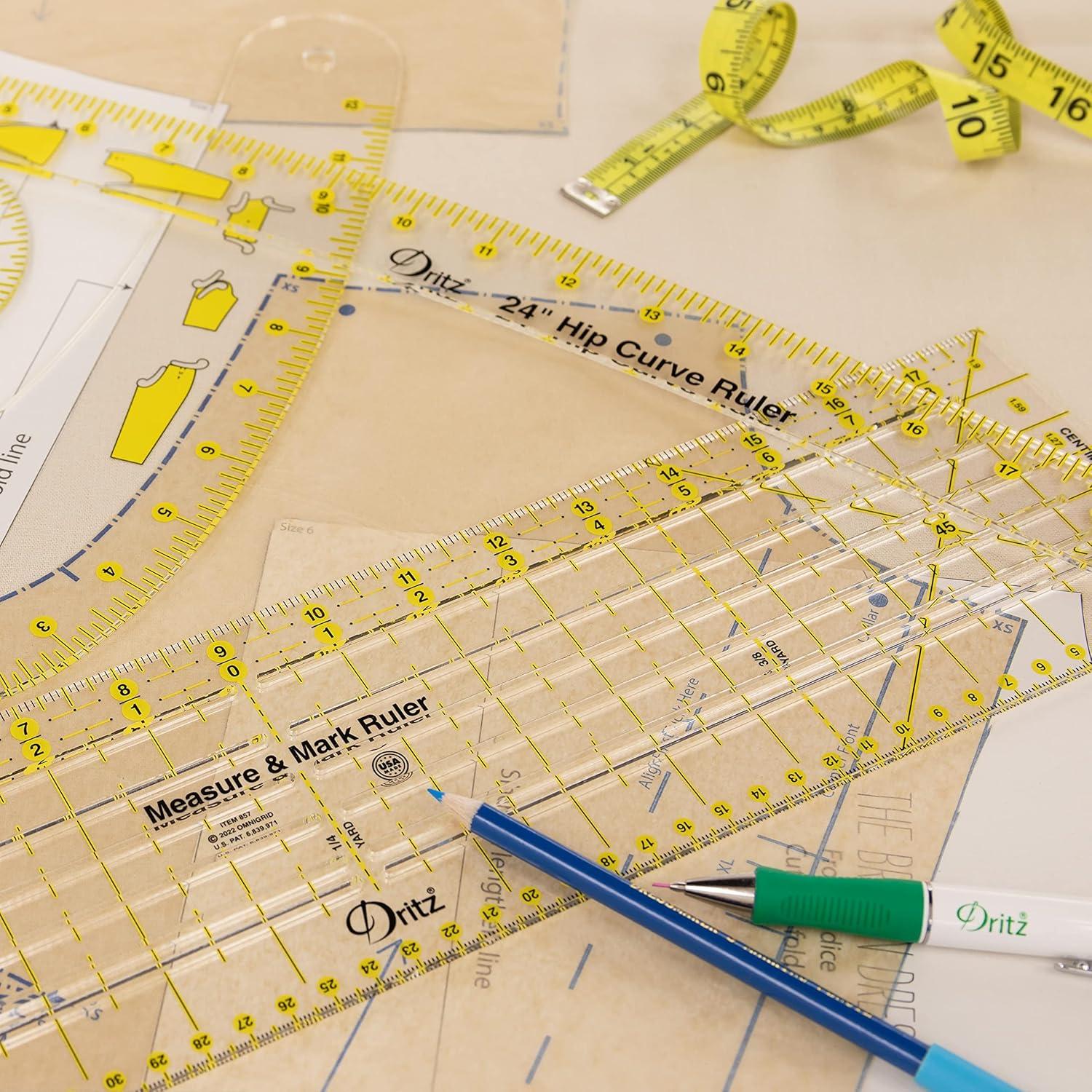 Regla de Medir y Marcar Dritz 10.5x45.7 cm Acrílico