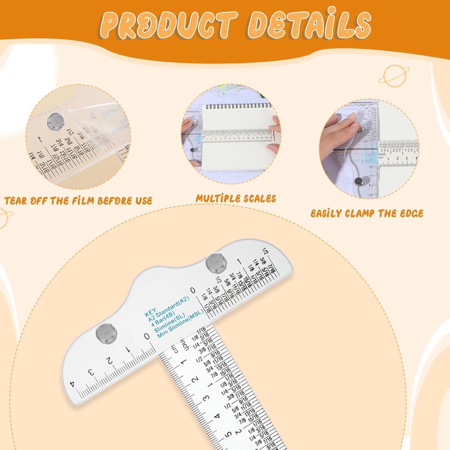 Regla T Acrílica Transparente 15cm Psyqtsuary - 2 Pcs