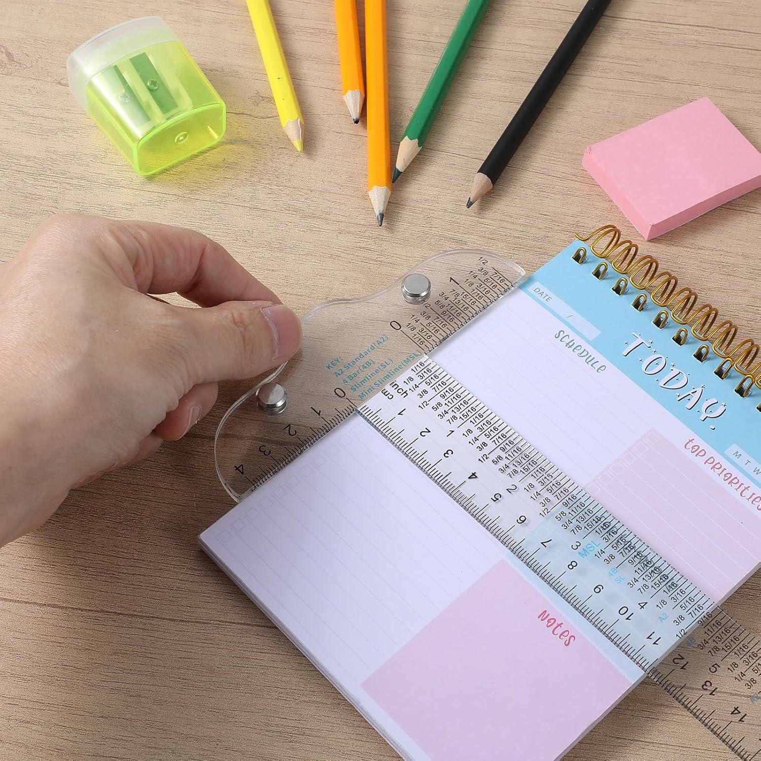 Regla T Acrílica Transparente 15cm Psyqtsuary - 2 Pcs