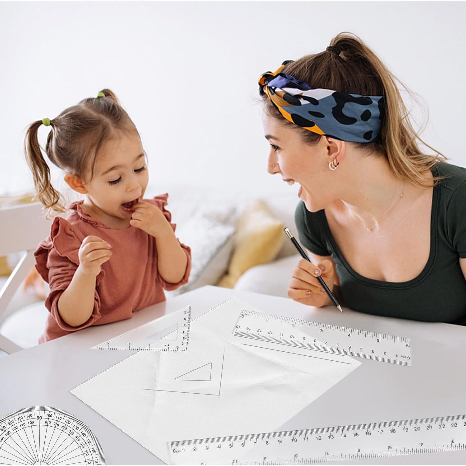 Juego de Reglas Plásticas Transparentes ZWIN - 6 Piezas