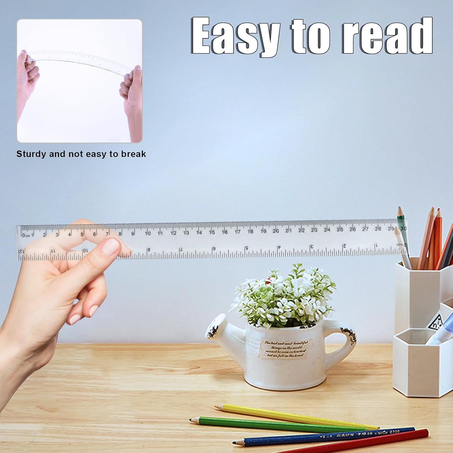 Juego de Reglas Plásticas Transparentes ZWIN - 6 Piezas