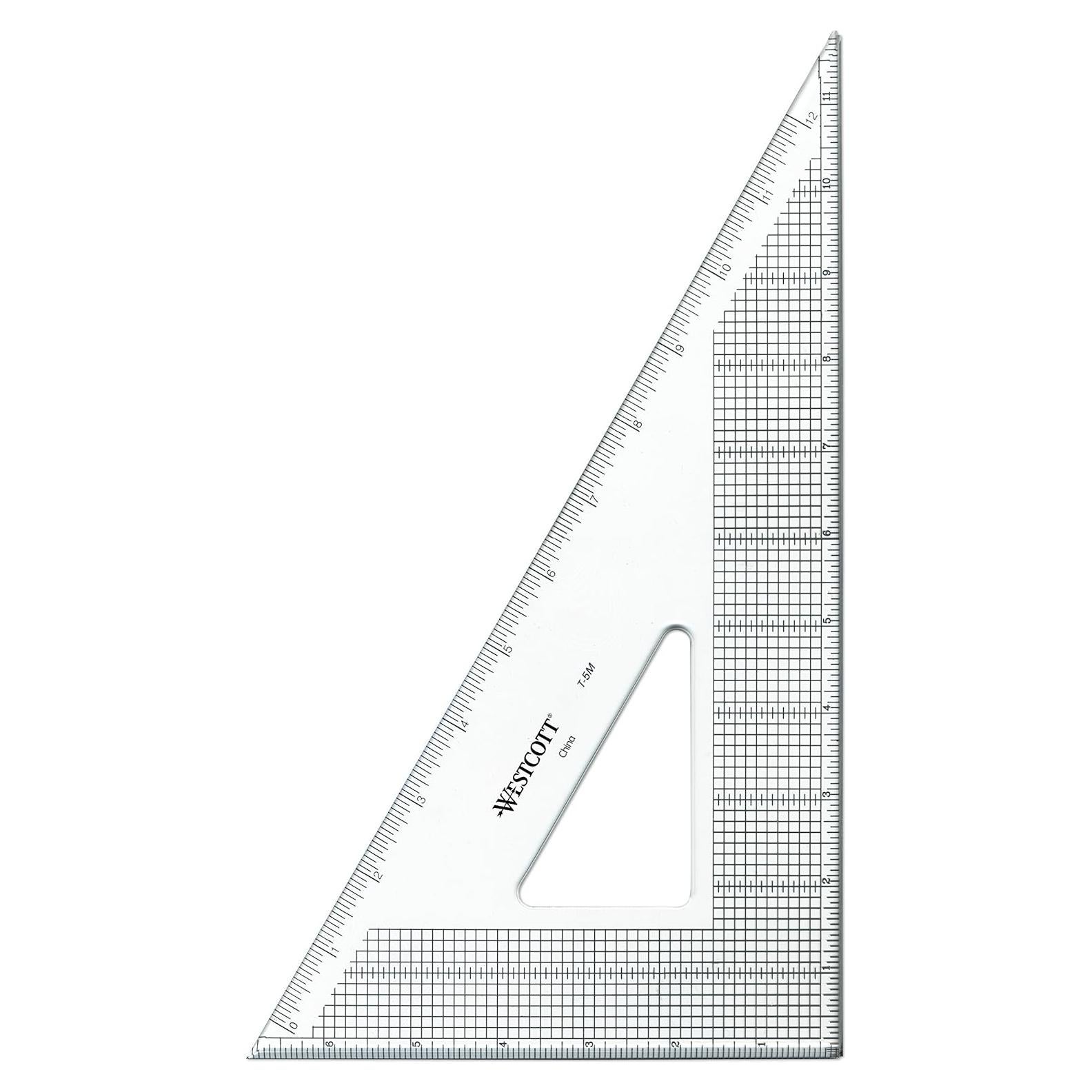 Triángulo de Rejilla Westcott T-5M 30/60° Acrílico 30.48 cm