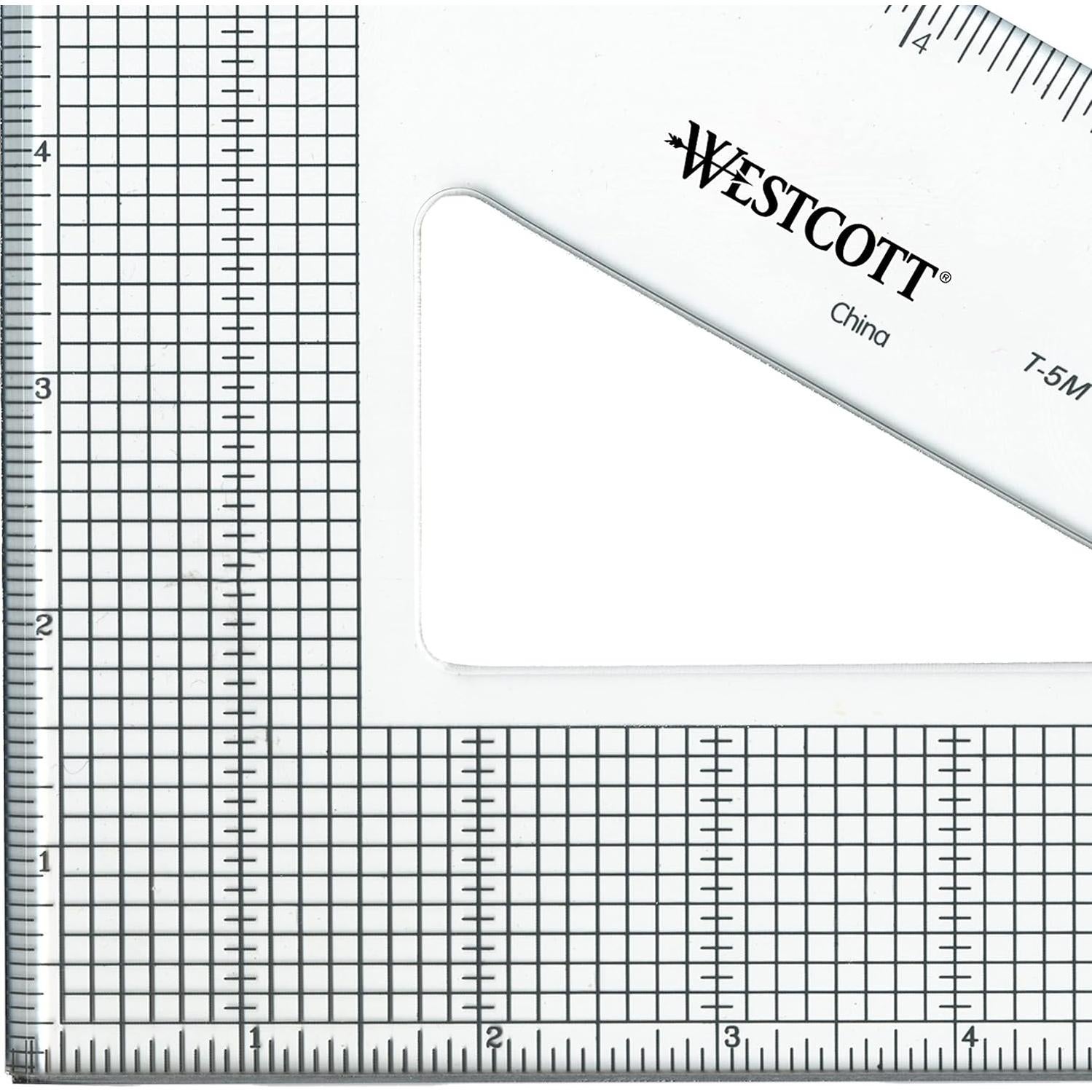Triángulo de Rejilla Westcott T-5M 30/60° Acrílico 30.48 cm