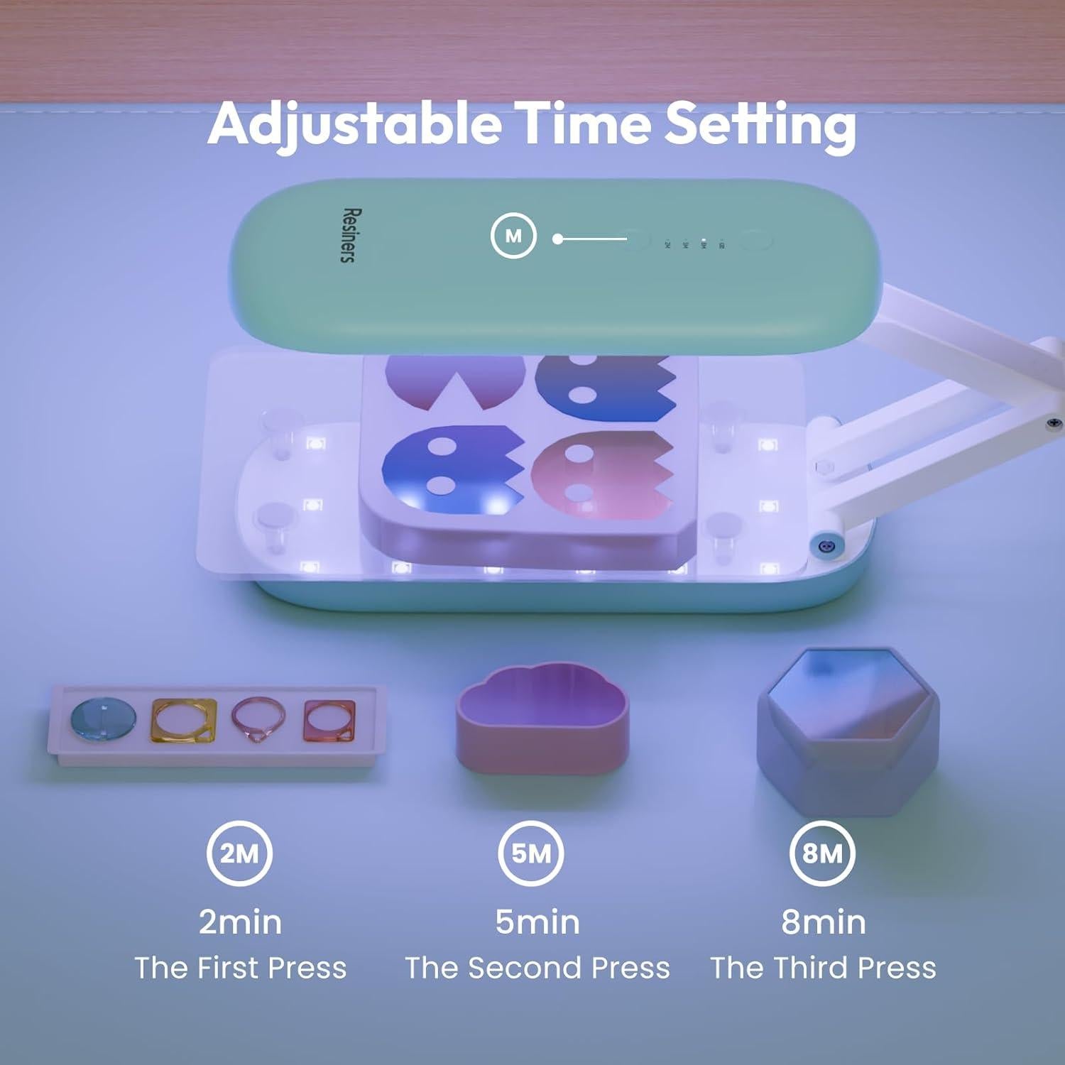 Luz UV de Doble Cara Resiners R-188E Inalámbrica 4000mAh