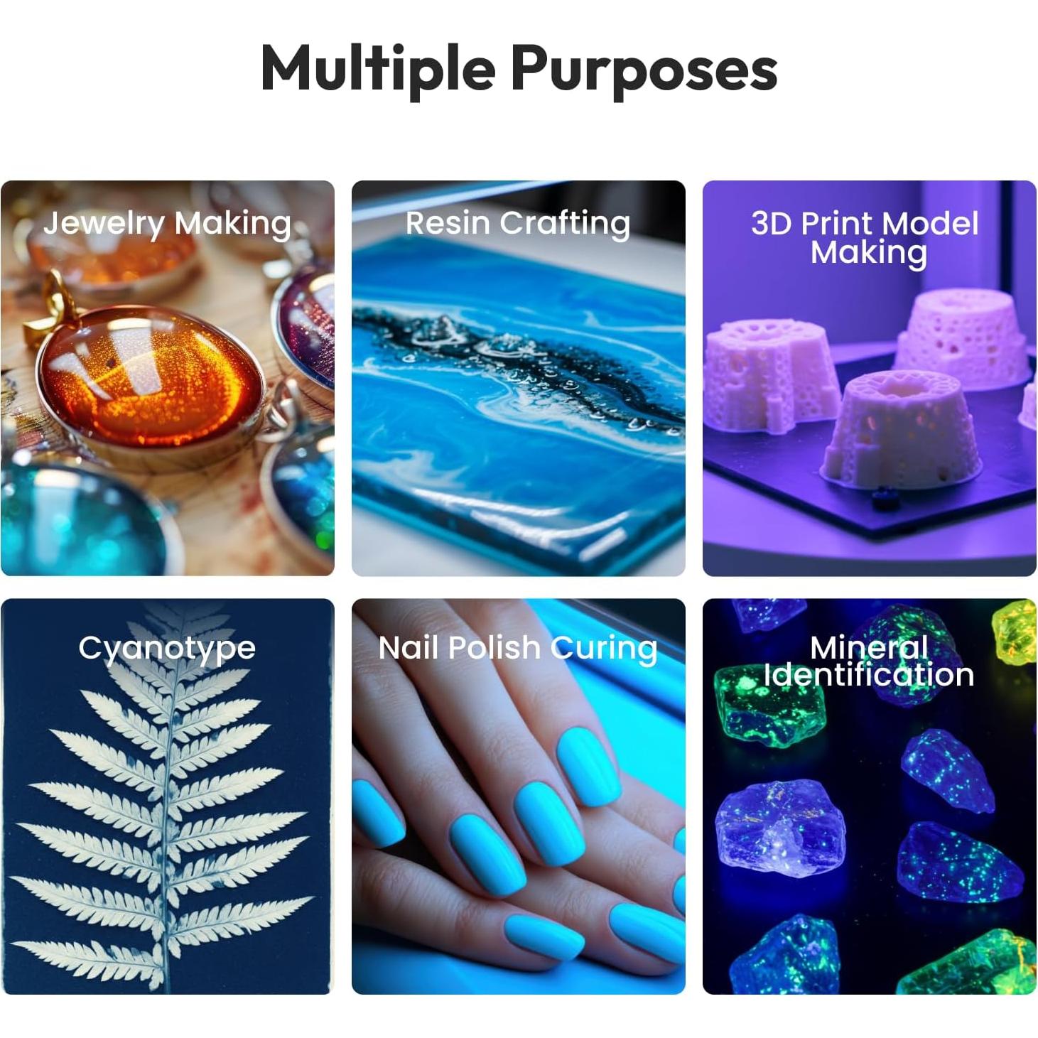 Luz UV de Doble Cara Resiners R-188E Inalámbrica 4000mAh