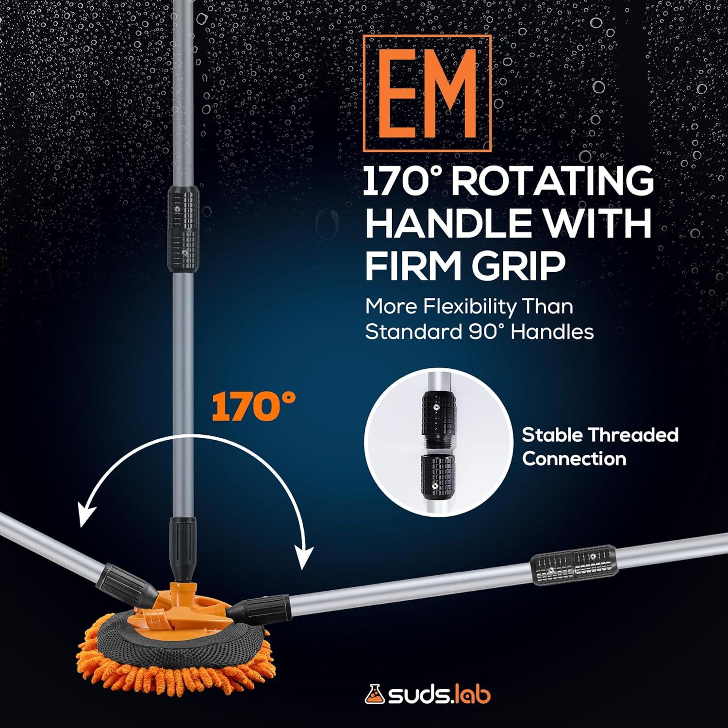 Mitón Lavado Extensible Suds Lab EM con Mango Telescópico 147 cm