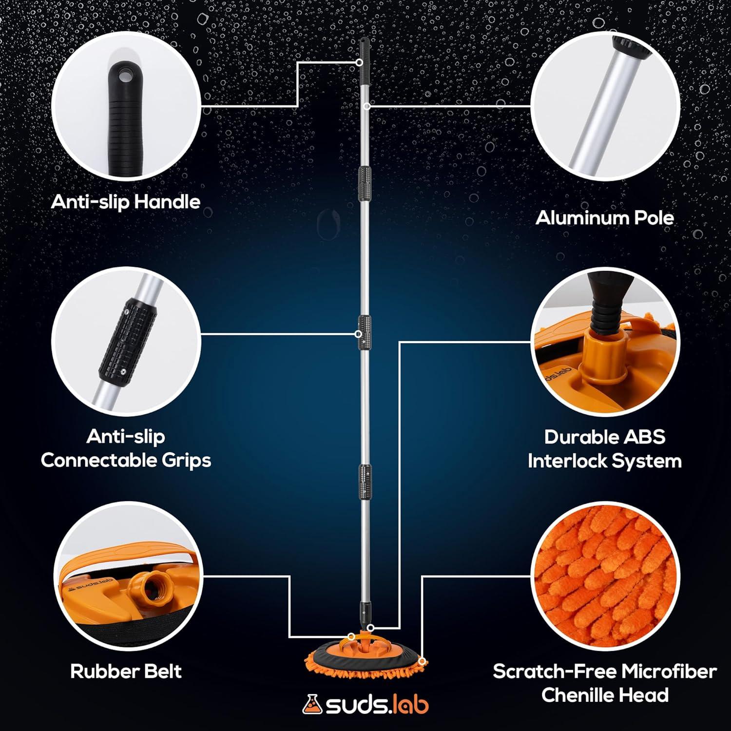 Mitón Lavado Extensible Suds Lab EM con Mango Telescópico 147 cm