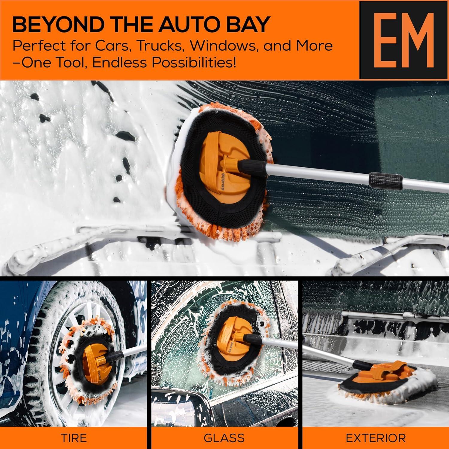 Mitón Lavado Extensible Suds Lab EM con Mango Telescópico 147 cm