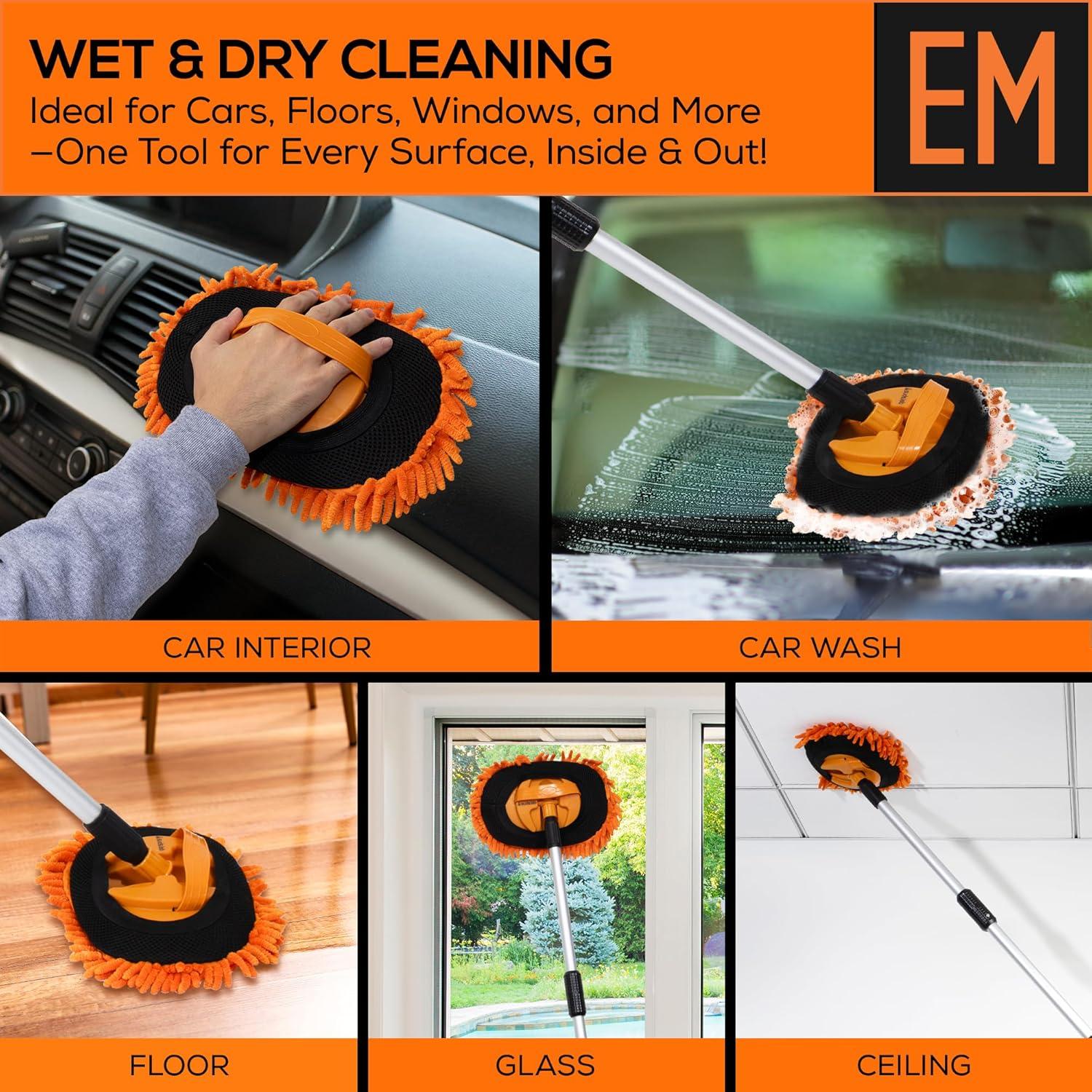 Mitón Lavado Extensible Suds Lab EM con Mango Telescópico 147 cm