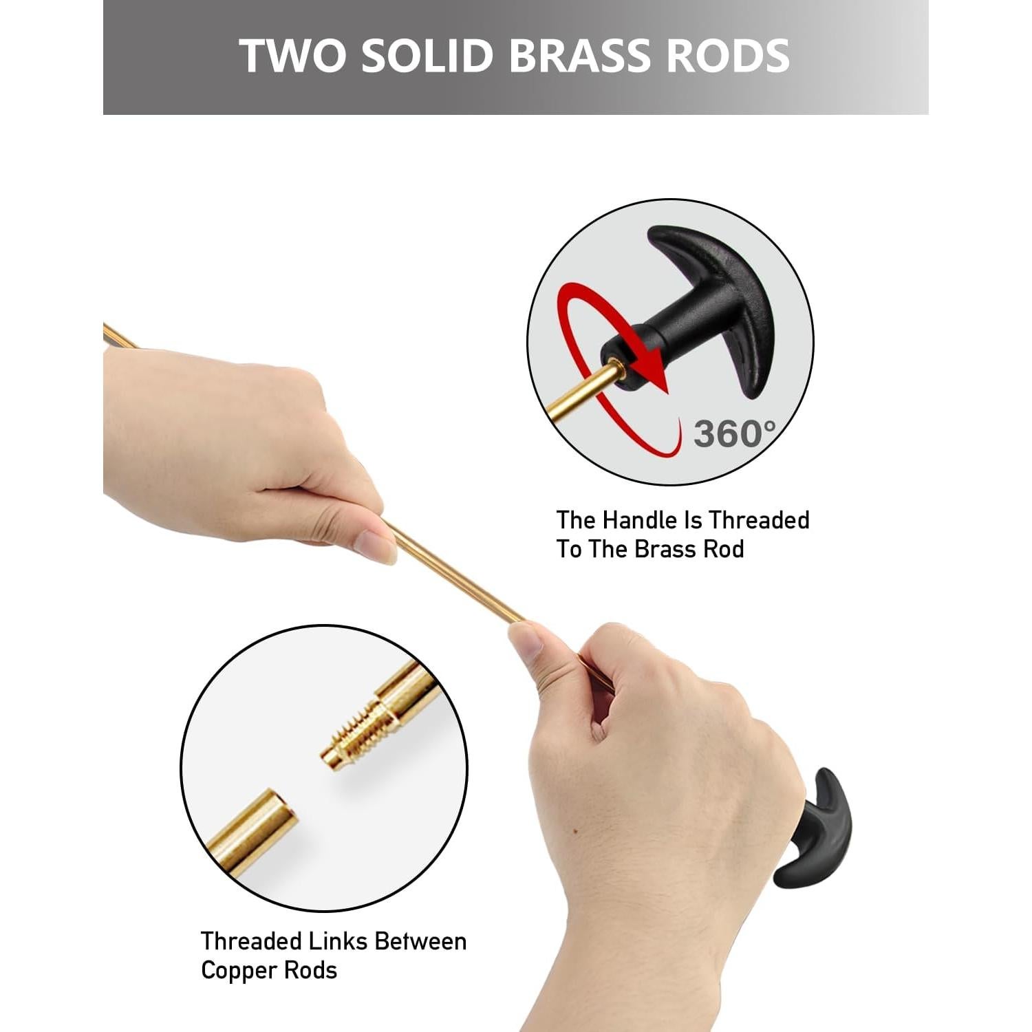 Kit de Limpieza de Armas ZZY - Varilla Reforzada y Cepillos para Calibres .22, 9mm, .45