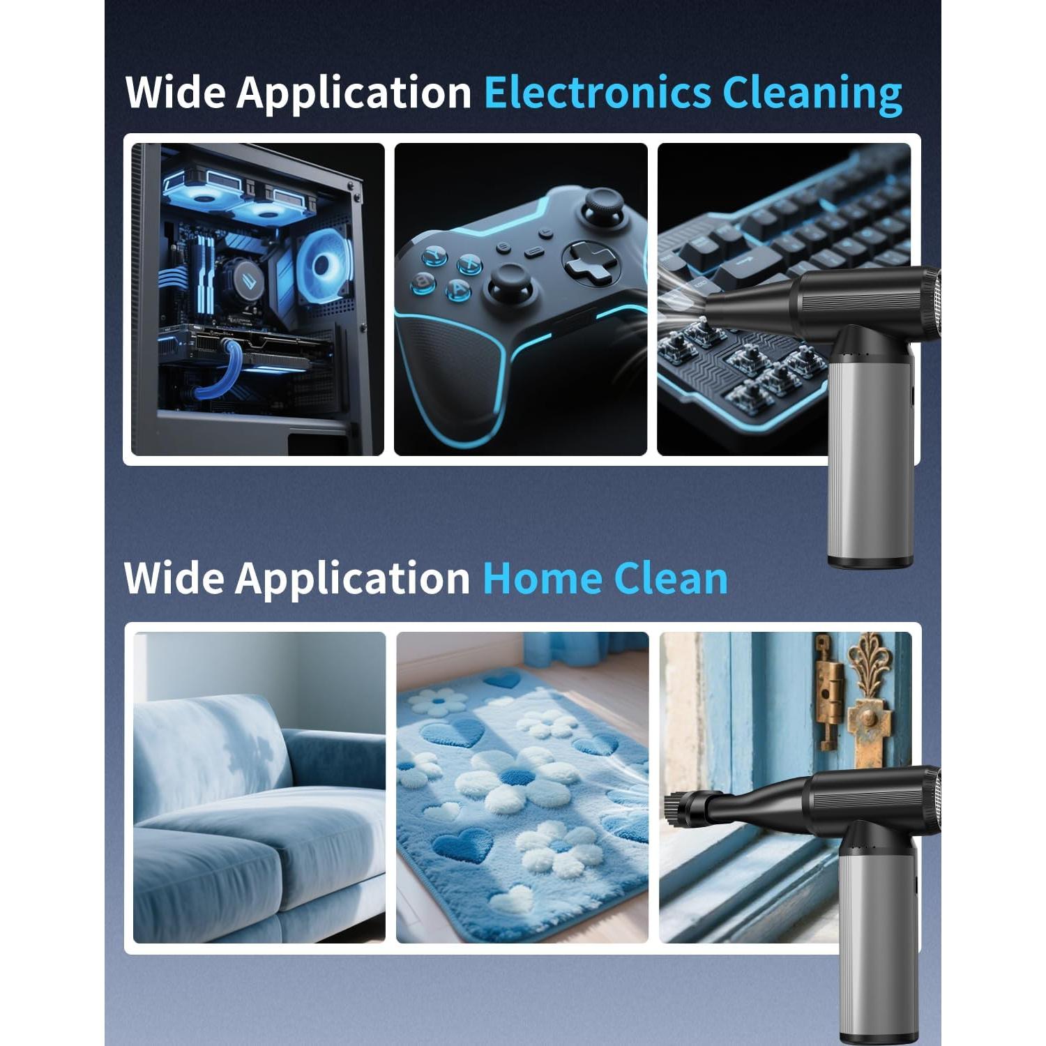 Soplador de Aire Comprimido BOBYE W16 180W 2-en-1 con Batería 6000mAh