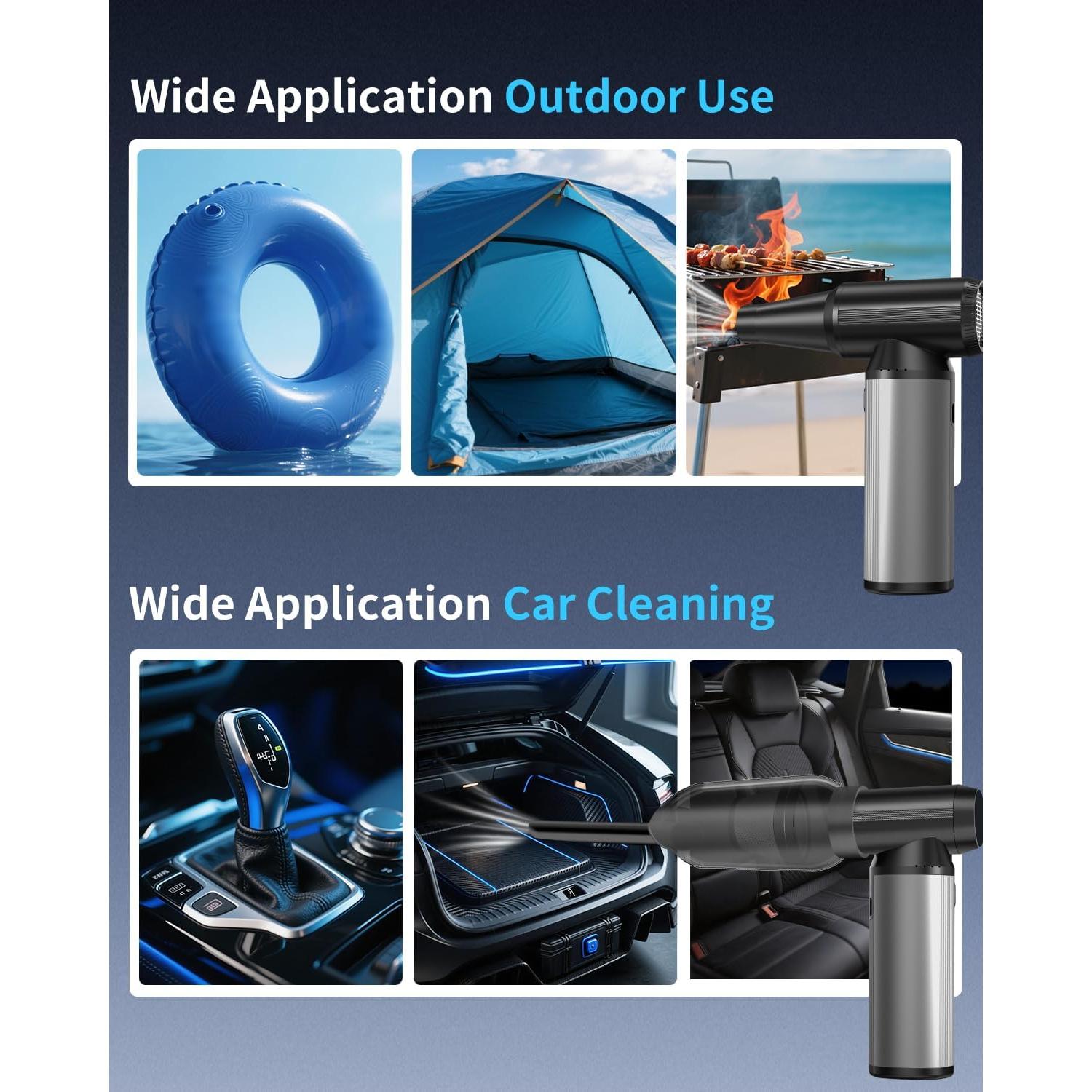 Soplador de Aire Comprimido BOBYE W16 180W 2-en-1 con Batería 6000mAh