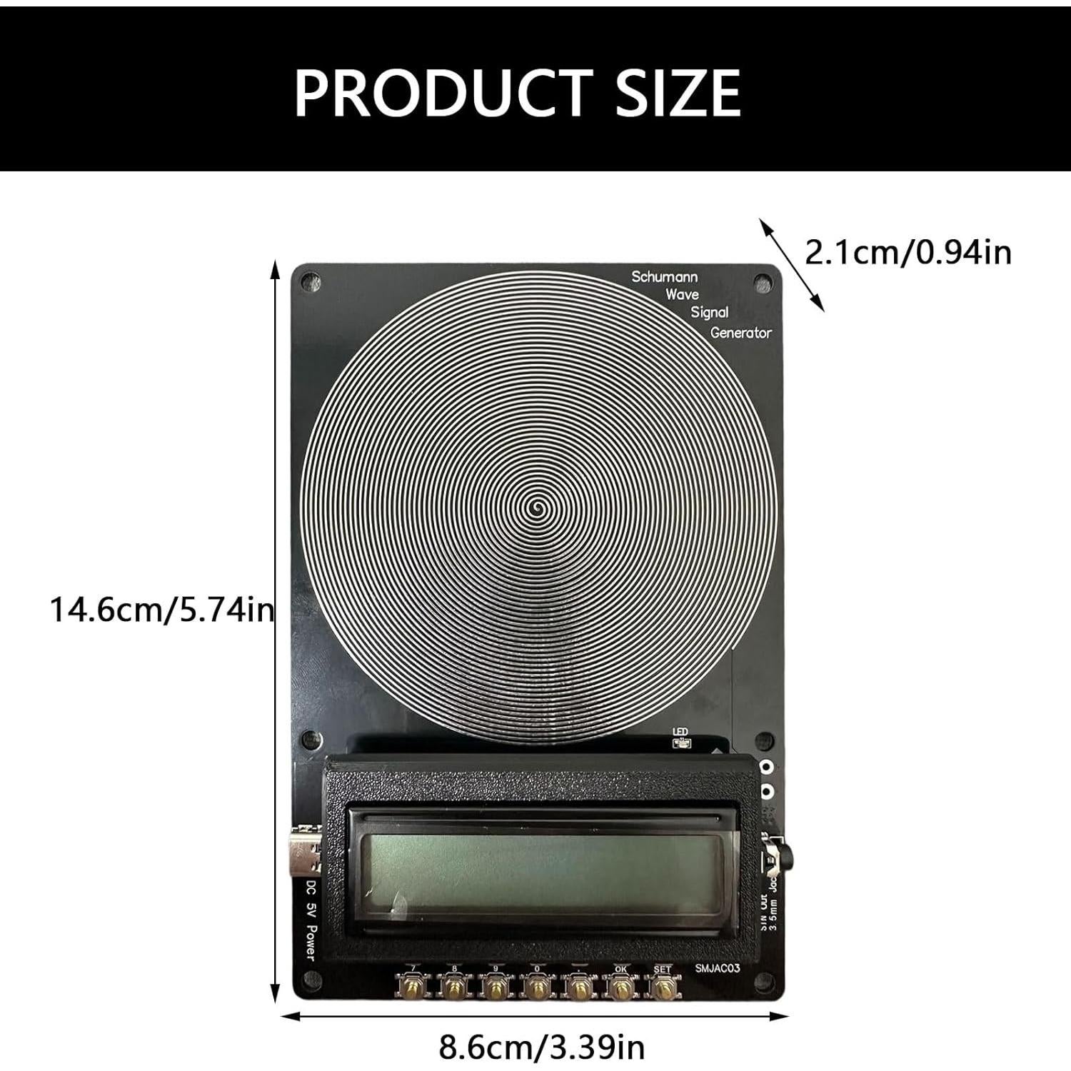 Generador de Frecuencia 7.83Hz VLSQHNCF Ajustable 0.01-100000Hz