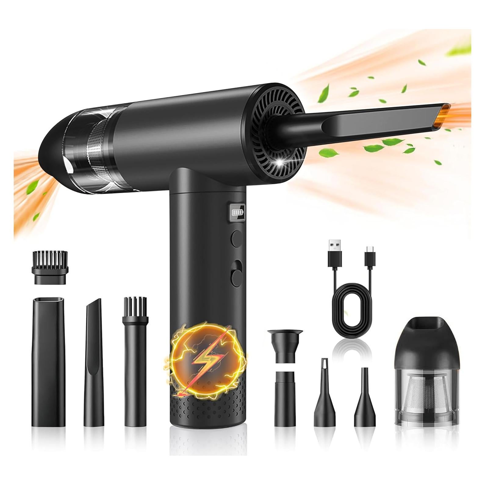 Aspiradora Inalámbrica 2 en 1 Hosslearlear XR-400 7500mAh - Negro