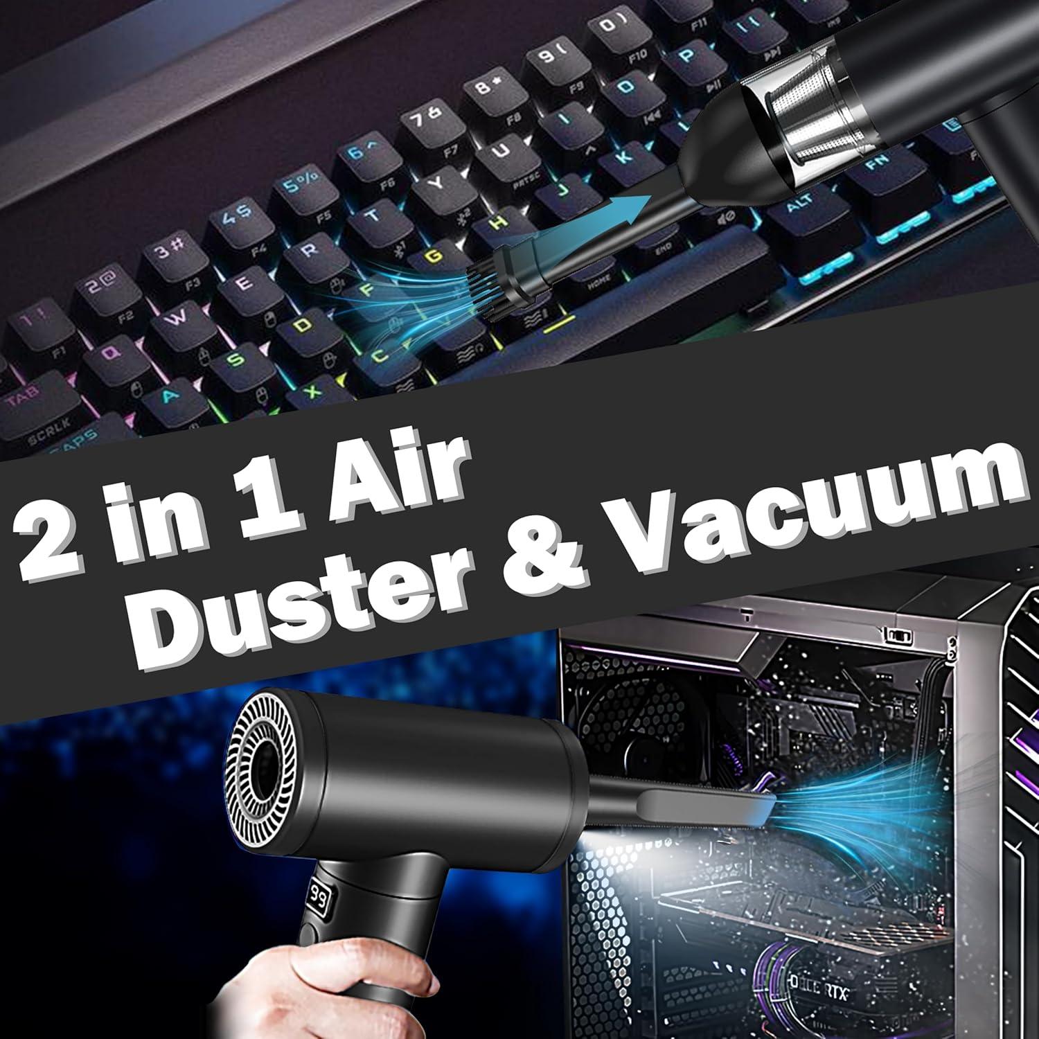 Aspiradora Inalámbrica 2 en 1 Hosslearlear XR-400 7500mAh - Negro