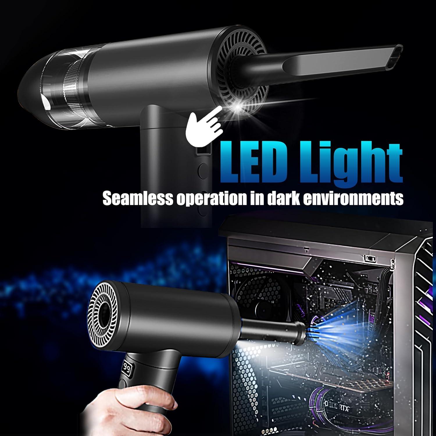 Aspiradora Inalámbrica 2 en 1 Hosslearlear XR-400 7500mAh - Negro