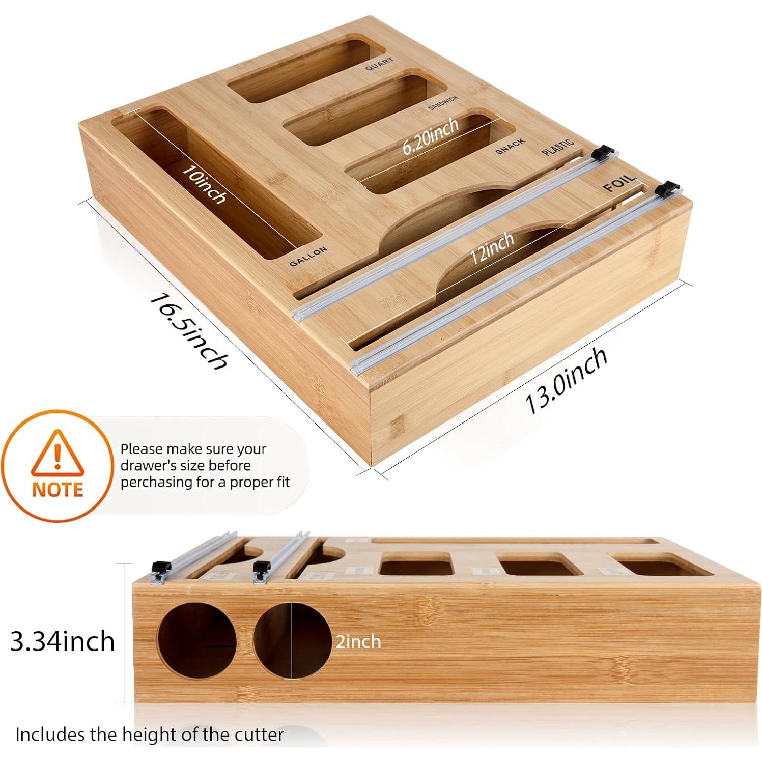 Organizador de Bolsas de Almacenamiento Jitner 6 en 1 Bambú