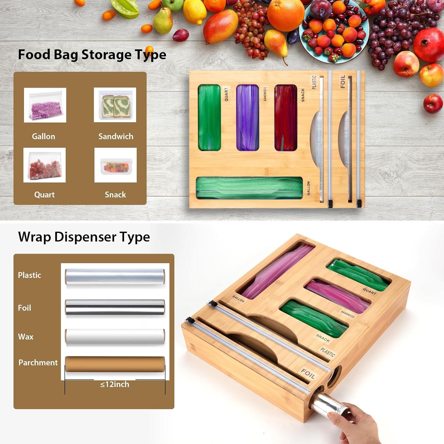 Organizador de Bolsas de Almacenamiento Jitner 6 en 1 Bambú