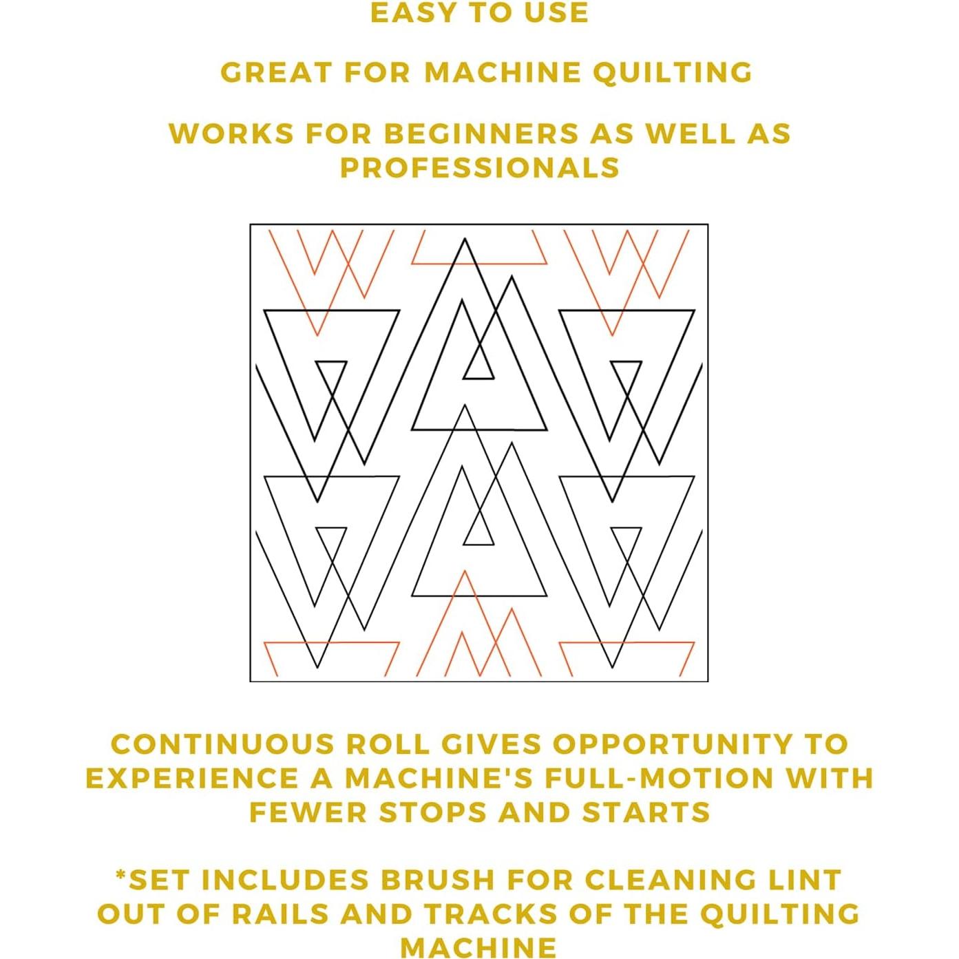 Pantógrafo de acolchado Trendzeen - Diseño Triángulos 21.6 cm